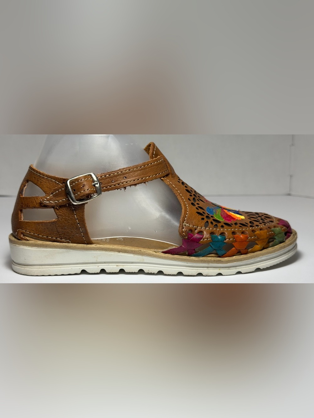 New Armandos Mexican Leather Butterfly Huarache Sandals - Women's Size 7